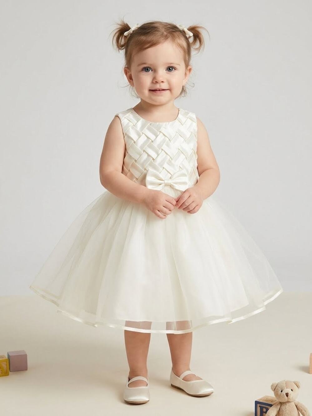 Rare Editions Toddler Girls Ivory Party Dress 3T